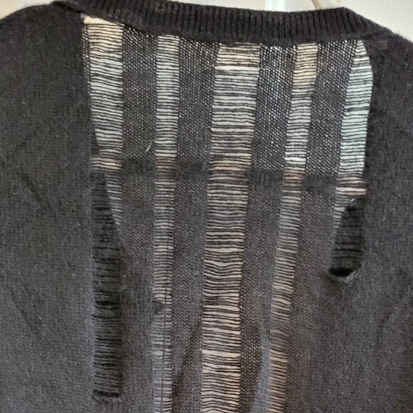 100% Cashmere Unique "Ripped And Destroyed" Design Duster - Picture 3 of 4